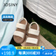 卓詩尼厚底涼鞋女2025新款夏外穿軟底踩屎感平底運動沙灘鞋 米白色 37