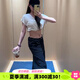 ALO YOGA【金智秀同款】2025春夏傘兵褲多口袋運動休閑褲百搭長褲 黑色 S