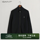 GANT/甘特春季新款毛衣開衫休閑百搭黑色華夫格拉鏈針織衫外套男 5 XL