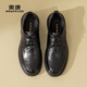 奧康男鞋春秋新款休閑皮鞋男正裝鞋子男軟底舒適德比鞋工作鞋單鞋MT