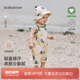 babylove嬰兒連體衣吊帶哈衣夏季薄款純棉男女寶寶衣服外出可愛短爬夏裝