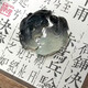 雙魚玉佩雙魚玉佩掛件新中式國風吊墜項鏈古風靈動小魚配飾旗袍裝 相思入墨一個裝隨機（黑白漸變）