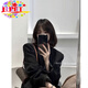 EPET黑色小西裝外套女西服上衣休閑韓版2025春秋新款小個(gè)子感氛圍感 黑色加里款 春秋款 M 建議95-105斤