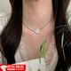 韓系滴釉花朵項鏈甜美設計感米粒圓珠串珠頸鏈小眾百搭港風(fēng)鎖骨鏈 滴釉花朵項鏈