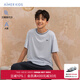 Aimer kids愛慕兒童睡衣男孩淳享高莫睡眠衣少男套頭短袖睡衣AK241F721 灰 180