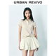 UR2025夏季新款女裝時尚休閑百搭純色Polo短袖T恤UYU450086 米白 M