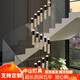 頓家樓梯吊燈輕奢復(fù)式樓旋轉(zhuǎn)吊燈水晶燈loft公寓別墅挑高樓梯長吊燈 15頭底盤40CM高3米三色帶遙控