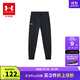 安德瑪（Under Armour）男大童針織運(yùn)動(dòng)長(zhǎng)褲搖粒絨保暖運(yùn)動(dòng)褲1379787 黑色 150cm 