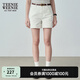 Teenie Weenie小熊女裝夏季簡約時(shí)尚牛仔短褲時(shí)尚高腰褲子女韓版 白色 M (165)