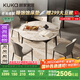 顧家家居（KUKA）現(xiàn)代簡(jiǎn)約巖板餐桌椅組合家用飯桌DS7177T 單桌+蝴蝶灰椅*4