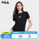 FILA 斐樂官方女子短袖T恤2025夏季時(shí)尚運(yùn)動兔子刺繡圓領(lǐng)絲柔棉套頭衫