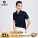 Navigare意大利小帆船翻領(lǐng)短袖T恤衫女士25夏季新品百搭體恤休閑polo衫女 午夜藍(lán) XL