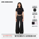 ANN ANDELMAN【胡夏同款】官方直營(yíng)秋季深藍(lán)牛仔褲直筒高腰牛仔褲 黑色 27
