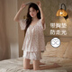 思莉太太 SLEEP TIGHT涼感莫代爾棉睡衣女夏季短袖短褲甜美純欲風(fēng)碎花夏天帶胸墊家居服 M8317【帶胸墊】 M