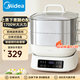 美的（Midea）不銹鋼電蒸鍋蒸煮燉煎多功能一體電鍋蒸包子蒸魚分體式蒸鍋電燉鍋電煮鍋電火鍋多功能鍋國家補貼 16.6L 【蒸全能】ZGC282802