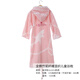 AILANDI全棉竹漿纖維兒童帶帽浴袍毛巾料吸水洗澡游泳浴衣睡袍吸水浴巾 竹棉提花海洋粉queen 110#衣長(cháng)70厘米