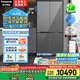 松下（Panasonic）【國家補貼20%】大海豹PLUS雙開(kāi)門(mén)冰箱十字門(mén)575升對開(kāi)四門(mén)超薄零嵌入雙系統一級能效NR-EW58CGB-S