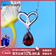 rarebeauty紅石榴石寶石項鏈女生銀飾鎖骨鏈吊墜時尚飾品生日禮物 致愛項鏈