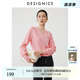 迪賽尼斯（DESIGNICE） 2025年春季新款氣質(zhì)通勤開衫粉色長袖毛針織衫女 櫻花粉 M