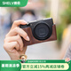 攝侶適用理光gr3保護(hù)套GR3x相機(jī)包理光日記版gr底座皮殼HDF相機(jī)套理光掛繩真皮鏡頭蓋手腕帶真牛皮配件 GR3/gr3x咖啡色真皮保護(hù)套