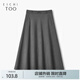 愛(ài)居兔春季新款格雷風(fēng)時(shí)尚百褶半身裙EQDDJ1P026A 深灰26 160/68A/M