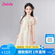 笛莎童裝女童連衣裙2025夏季中大童中國風(fēng)旗袍連衣裙 綠色 150