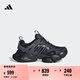 adidas FOS系列輕機甲鞋-賽博XLG RUNNER DELUXE厚底跑鞋阿迪達斯   黑/亮金屬鐵灰   42