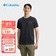 Columbia25春夏新款哥倫比亞T恤情侶款戶(hù)外舒適透氣圓領(lǐng)速干t恤短袖AE1419 010 L