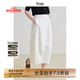 旅途原品ltyp 亞麻棉文藝花苞半裙經(jīng)典百搭O型長(cháng)款白色半身裙女冬 象牙白 M