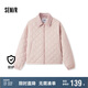 森馬（Semir）棉服女燈芯絨翻領(lǐng)菱形格復(fù)古2024冬三防寬松輕薄棉衣109724112007