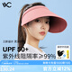 VVC防曬帽女三折帽可折疊防曬遮陽(yáng)帽太陽(yáng)帽騎行防紫外線帽子女 少女粉-可折疊
