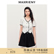 MAXRIENY【商場(chǎng)同款】宮延千金風(fēng)撞色針織開(kāi)衫修身顯瘦上衣女 本白 L 03/38