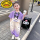 G.DUCKKIDS女童套裝衣服短袖夏裝2025新款女寶寶洋氣時髦兒童夏季兩件庫洛米 CCTZ-628【紫色套裝】 130 cm