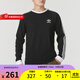 阿迪達斯（adidas）三葉草男女打底衫經(jīng)典復古運動(dòng)黑色圓領(lǐng)長(cháng)袖T恤上衣 IA4877 XL