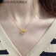 BMOI老鳳凰999黃金足金金包銀貓眼項鏈轉(zhuǎn)運珠吊墜女24K時來運轉(zhuǎn)鎖骨鏈 0.01g胖東來同款 圓珠環(huán)項鏈胖東來同款