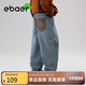 EBAER兒童加絨休閑牛仔褲2024冬款男童加厚保暖長(zhǎng)褲 牛仔藍(lán) 130cm 