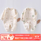 婧麒（JOYNCLEON）新生嬰兒衣服秋冬款連體衣寶寶加厚保暖夾棉哈衣夾棉外穿套裝 叢林蝸牛+五彩兔頭 73cm