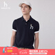 哈吉斯（HAZZYS）男裝【倫敦時(shí)裝周同款】夏款內(nèi)搭短袖T恤男POLO衫ASTZE0BBE18 深藏青色DN 3XL （190/108A 54）