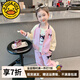 G.DUCKKIDS女童庫洛米棒球服套裝春秋韓版卡通兒童運動套裝洋氣休閑三件套 粉色棒球3件套裝 90 （建議寶寶10-12公斤 24-36