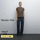 Massimo Dutti折扣升級(jí)2025女裝基礎(chǔ)款百搭紋理細(xì)節(jié)短袖T恤短袖06258515 深棕色 S