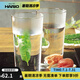 HARIO日本原裝進(jìn)口耐熱玻璃杯水杯簡約直身水杯果汁杯啤酒杯HPG 耐熱玻璃杯（1個） 420ml*4個
