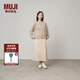 無(wú)印良品（MUJI）女式  羊絨混紡 圓領(lǐng)毛衣 女款冬季 針織衫打底衫女裝  BAH91C4A 淺米色 L (165/88A)