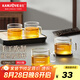 金灶（KAMJOVE）茶杯玻璃茶杯品茗杯耐熱玻璃杯 家用辦公室喝茶杯泡茶杯小茶杯 K-106/4個裝120毫升