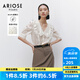 艾諾絲雅詩【商場同款】夏季新品V領精致優(yōu)雅通勤花邊雪紡衫30425009 奶油米 L