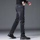 利郎高端黑灰色牛仔褲男秋冬款修身直筒彈力休閑長(cháng)褲2024新款加絨男褲 206H黑灰【厚款】 常規 34 腰圍【2尺7】