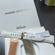 適用華為拆機真皮表帶原裝正品通用適用Watch4pro/watch3/GT4/GT5 gt5/5Pro按壓式金扣18mm女款