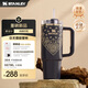 STANLEY巨無(wú)霸吸管杯水杯保溫杯大容量不銹鋼杯子辦公887毫升-深藍(lán)佩斯利