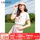 LAGOGO拉谷谷2025年新款百搭輕盈大象刺繡T恤女OATT314WG3 本白色 M