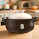 柚米釉粽米砂鍋耐高溫干燒不裂家用煲燃氣灶頭專(zhuān)用商用燉湯老式陶瓷沙鍋 棕米祥瑞燉鍋（推薦3-5人） 3200ml