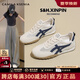 CAMILA KSENIA板鞋女士2025新款夏季休閑百搭網(wǎng)面透氣阿甘鞋平底德訓(xùn)鞋子運(yùn)動鞋 藍(lán)色 36